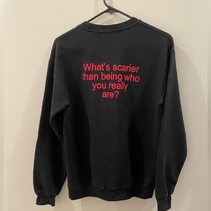We’re not really strangers crew neck sweatshirt